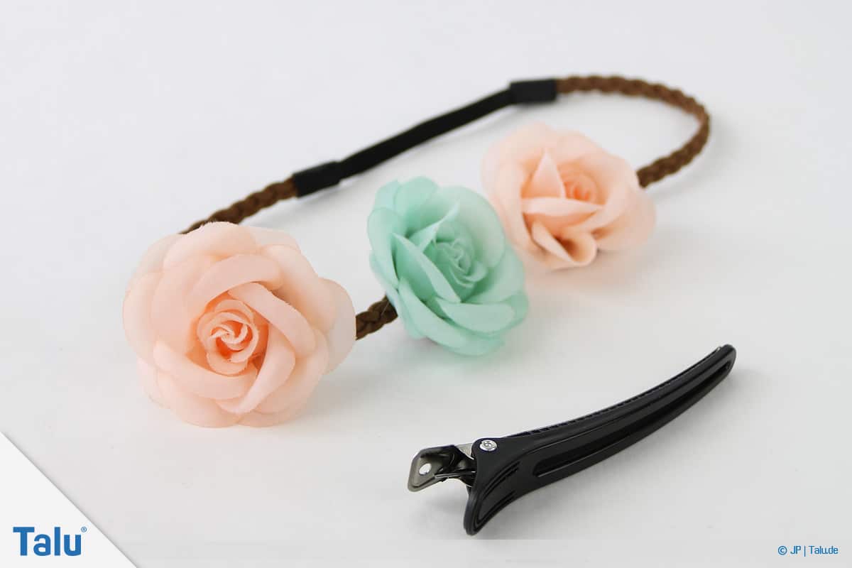 Haarspangen selber machen, Blüten-Spange, Material