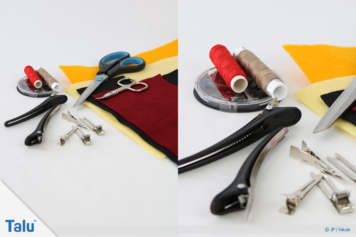 Haarspangen selber machen, Fledermaus-Spange, Material