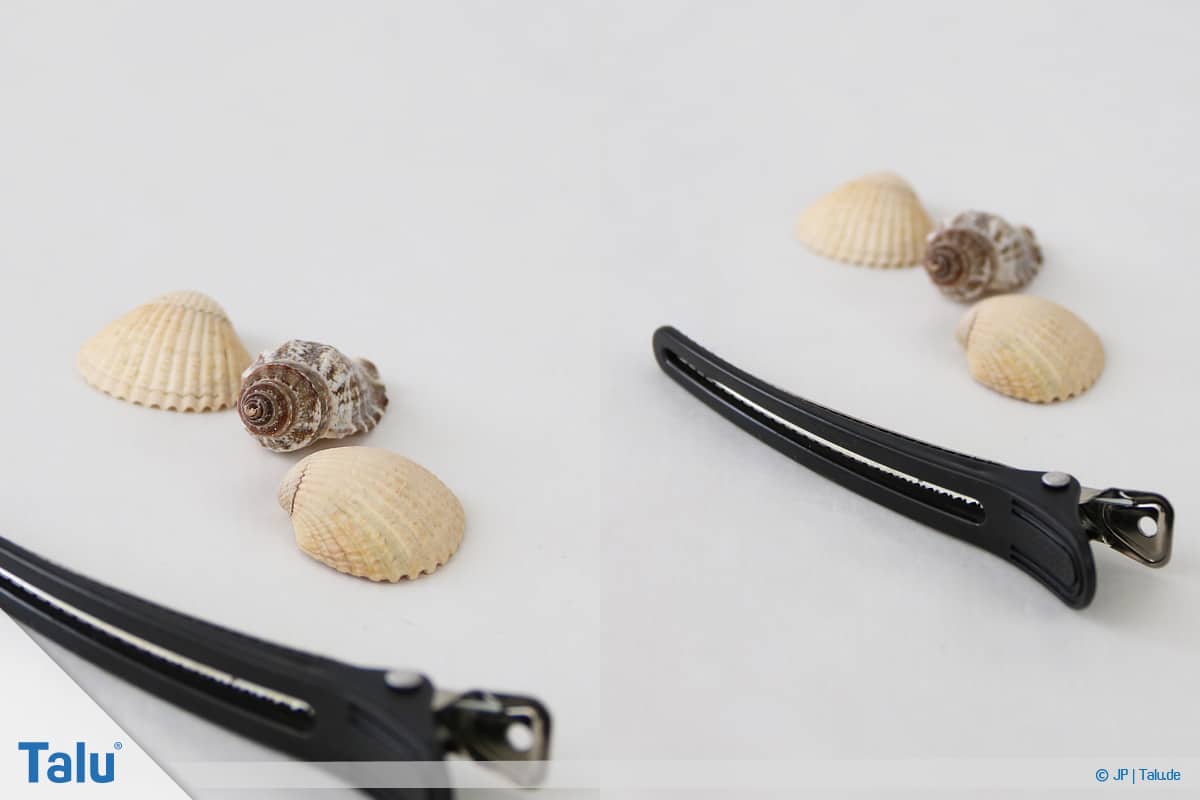 Haarspangen selber machen, Muschel-Spange, Material