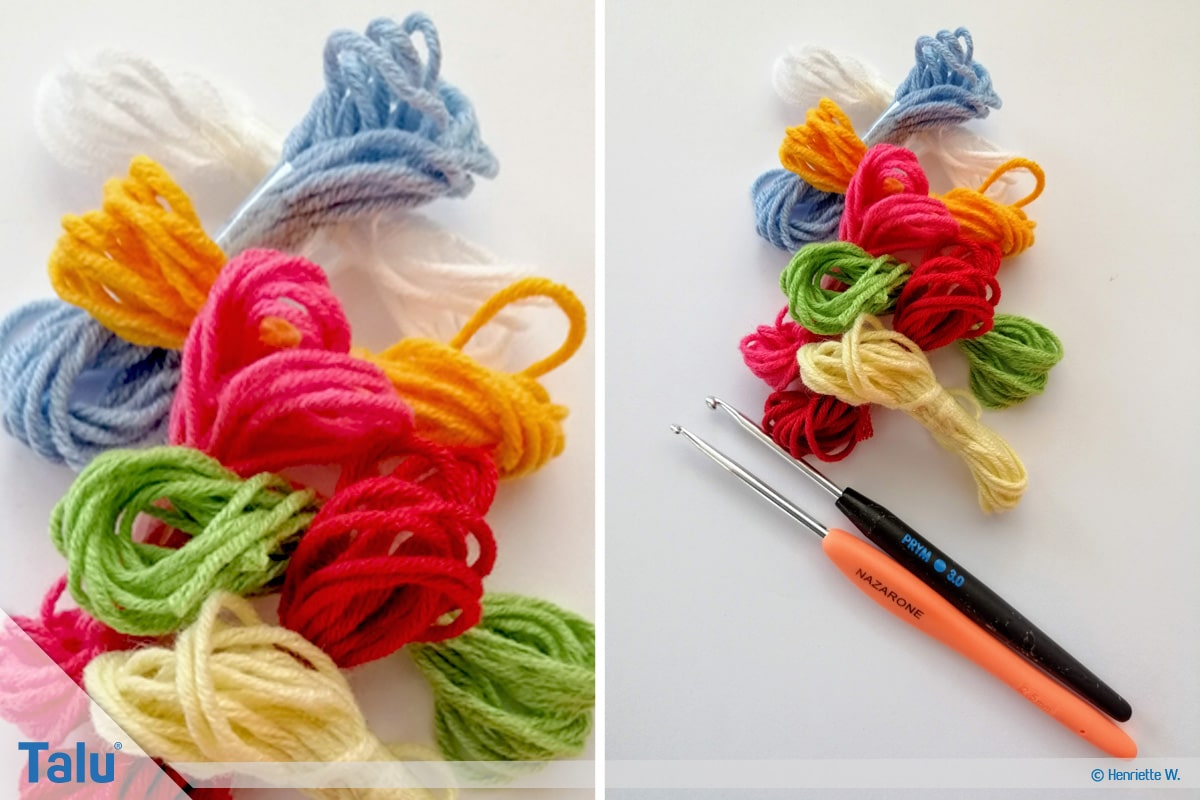 Schnuffeltuch häkeln, Material für Knuddeltuch