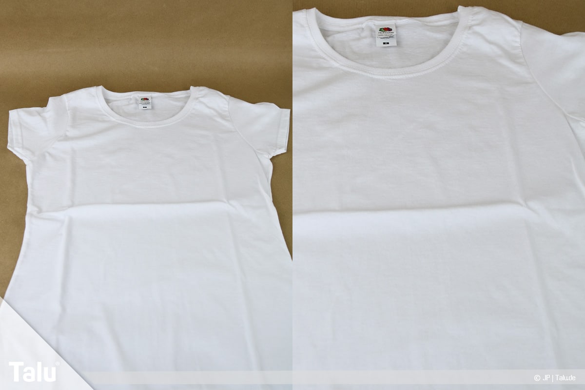 T-Shirt selbst bedrucken, mit Lavendelöl, Shirt vorbereiten und ausbreiten