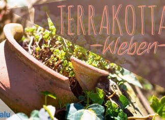 Terrakotta kleben, Terracotta-Töpfe reparieren