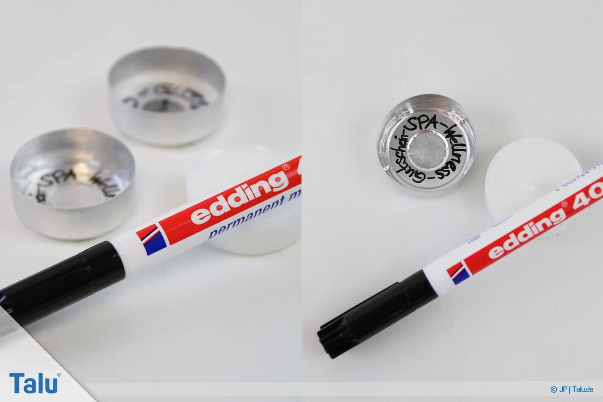 Geldgeschenke und Gutscheine originell verpacken, Teelicht, Teelicht beschriften