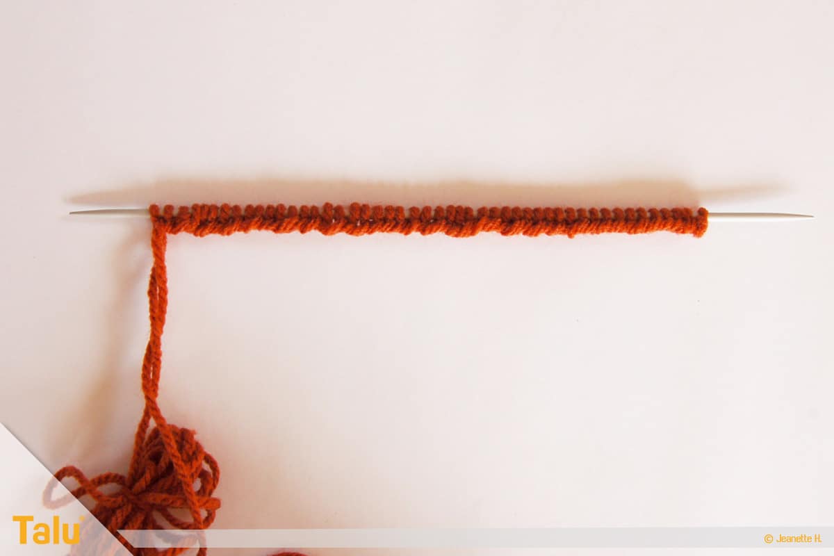 im Kreis stricken, in Runden stricken, Maschenanschlag
