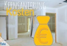Kernsanierung Altbau, Kosten-Tabelle