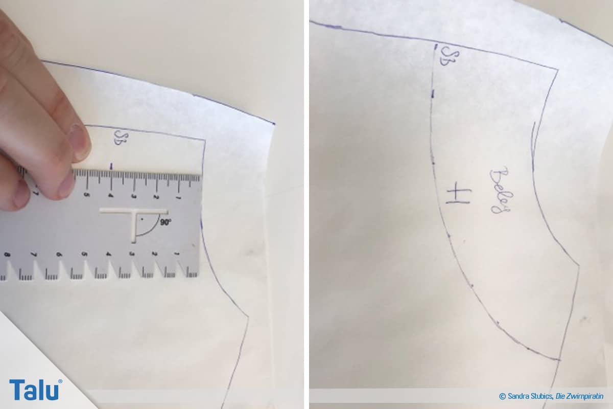 Kragen nähen, Anleitung für Bubikragen, Schnittmusterteile