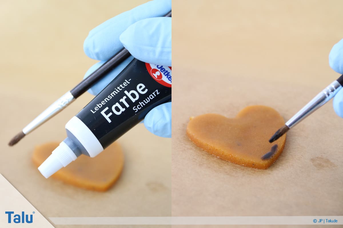 Marzipan färben, Variante mit Lebensmittelfarbe bemalen, Materialien
