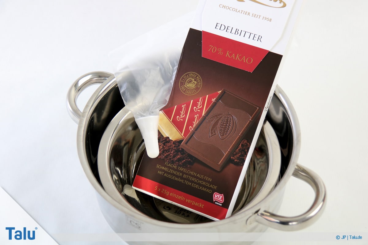 Marzipan färben, Variante mit Schokolade, Material