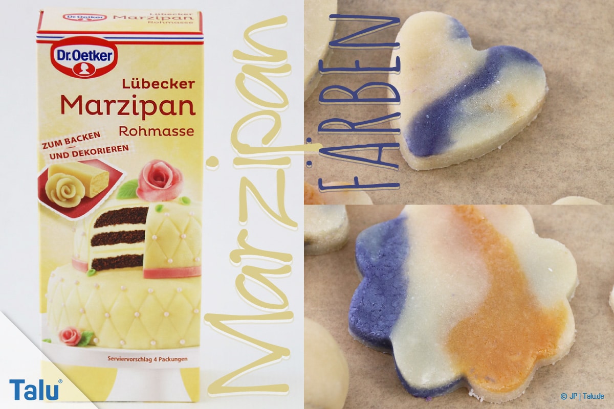 Marzipan färben, 4 Ideen im Test mit Anleitung