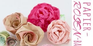 Papierrosen basteln, Anleitung für Papier, Servietten und Co.