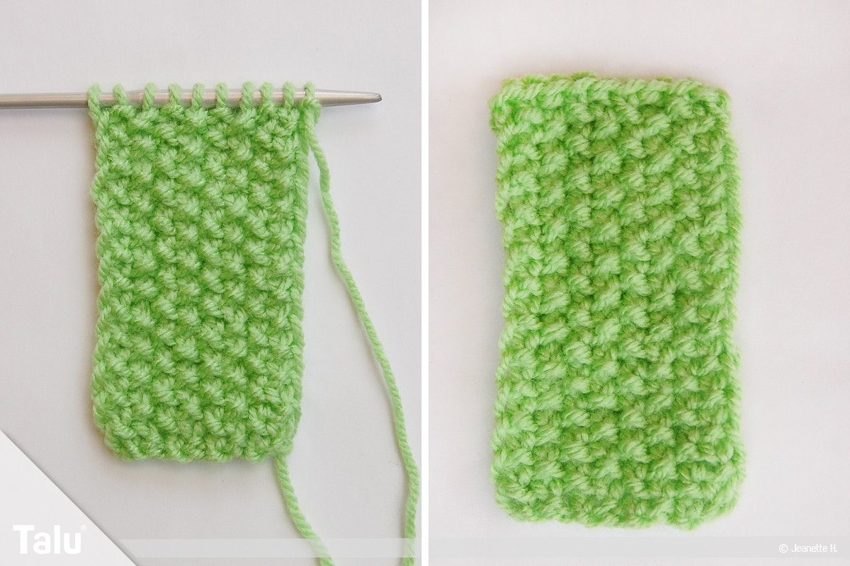 Schleife stricken, Modell 2, Strickarbeit