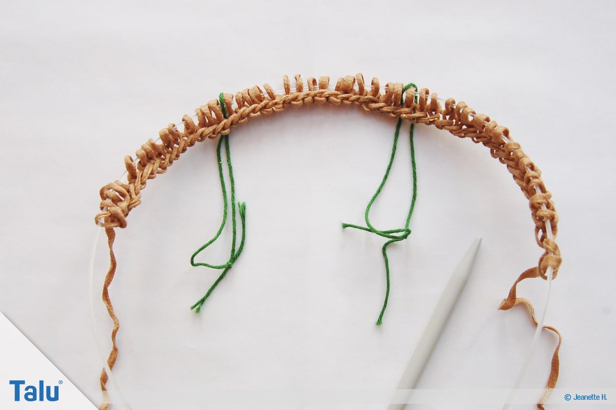 Fallmaschen stricken, Loop stricken, Maschenanschlag