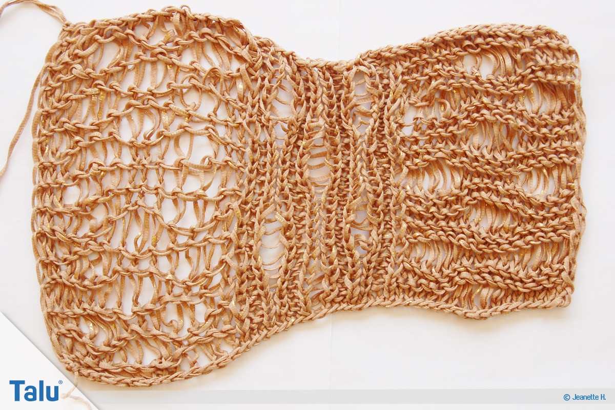 Fallmaschen stricken, Loop stricken, fertig gestrickt