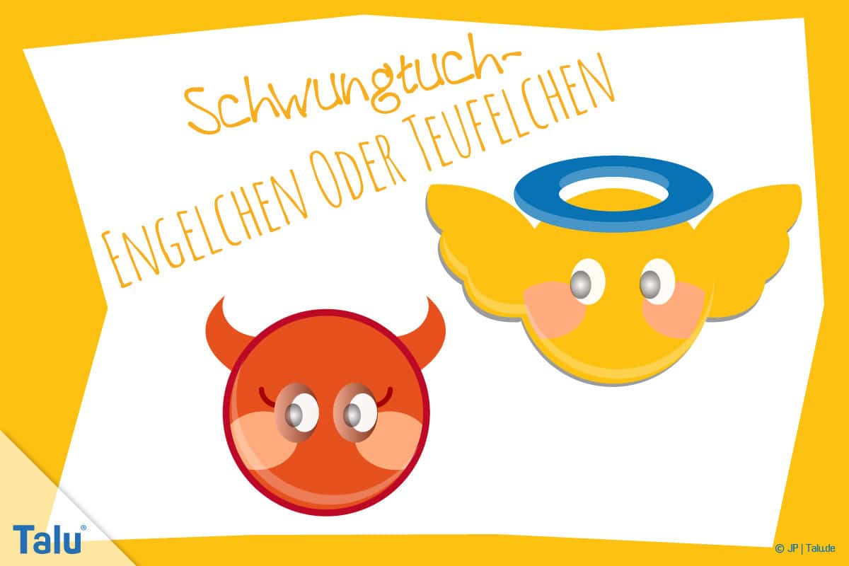 Schwungtuchspiele, Anleitung, Kindergeburtstag, Schwungtuch-Spiel-Engelchen-oder-Teufelchen