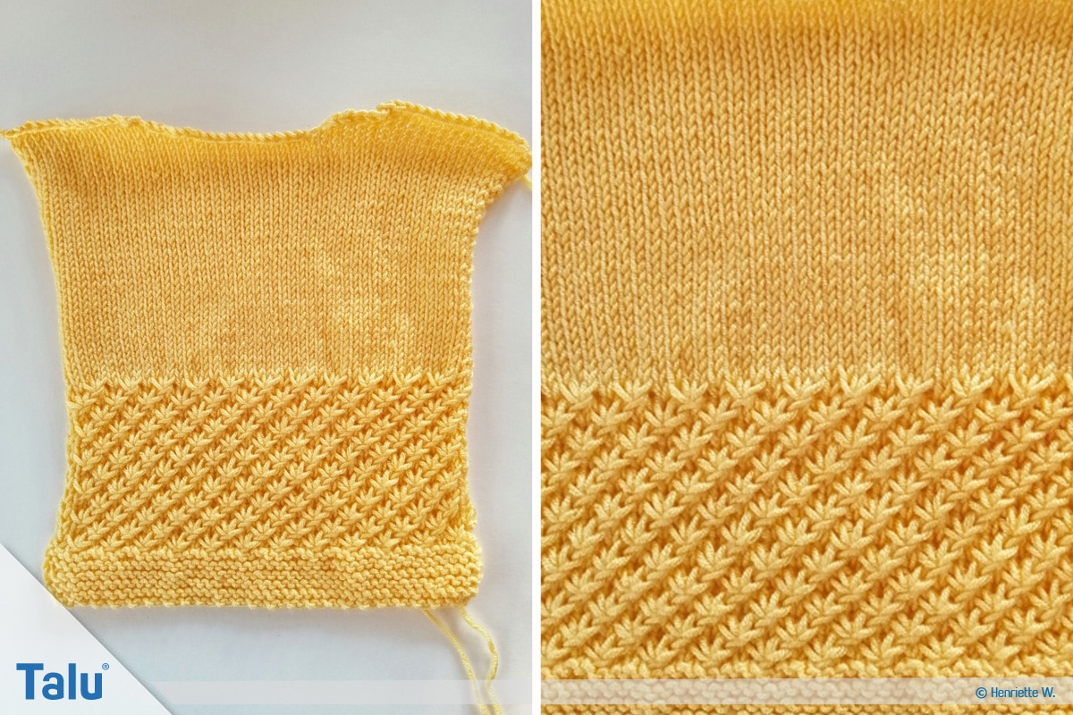 Babyjacke stricken, Anleitung Größe 56/62, angeschlagene Maschen fürs Rückenteil