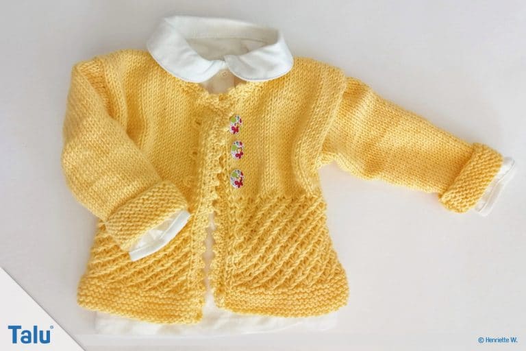 Babyjacke stricken, kostenlose Anleitung | Größe 56/62