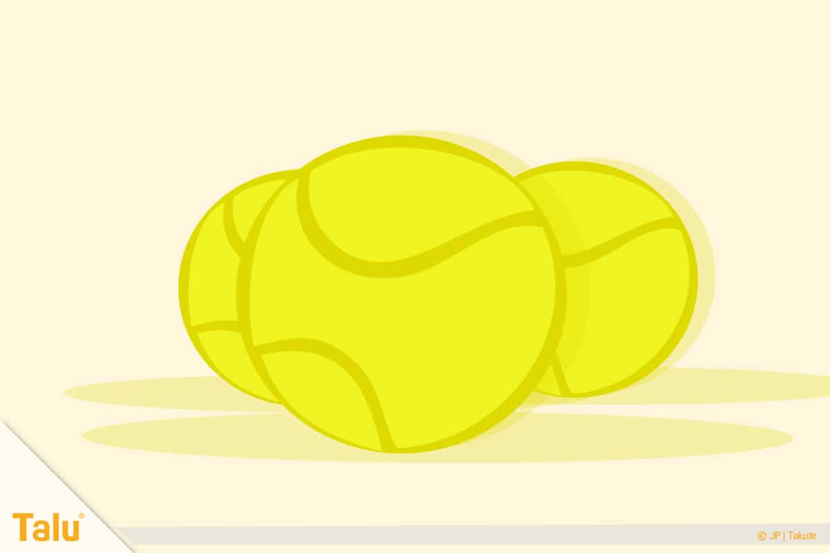 Dosenwerfen selber basteln, Anleitung, Tennisbälle