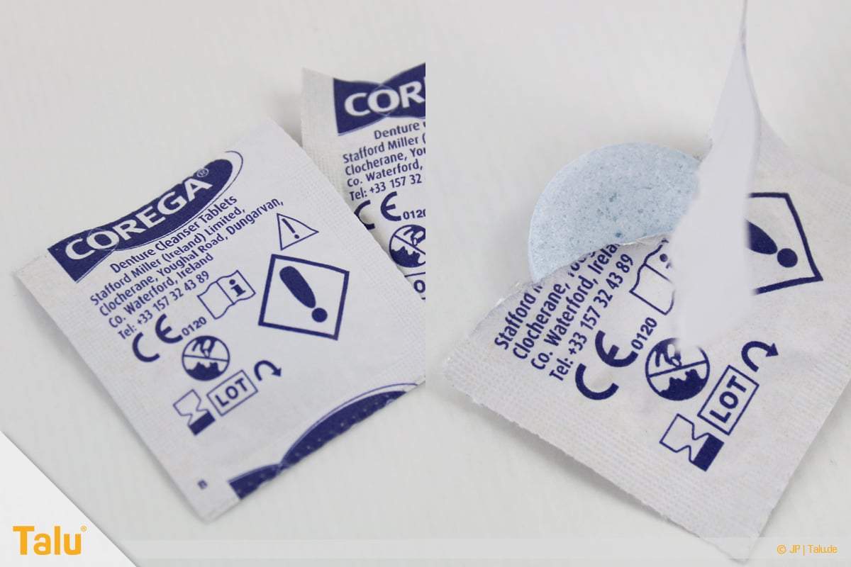 Kaffeegeruch aus Thermoskanne entfernen, Gebissreiniger-Tabs