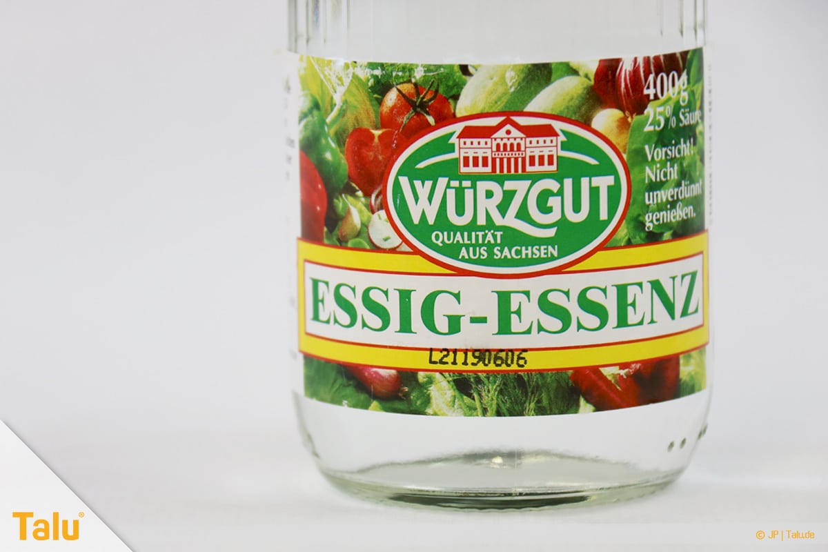 Klebrige gummierte Griffe und Oberflächen reinigen, Anleitung, Essig verwenden