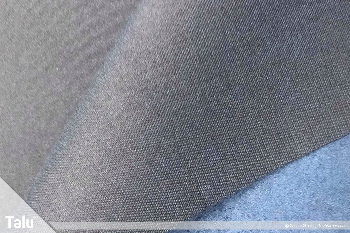 Kunstleder nähen, Grundlagen-Anleitung, Webstoff-Rückseite