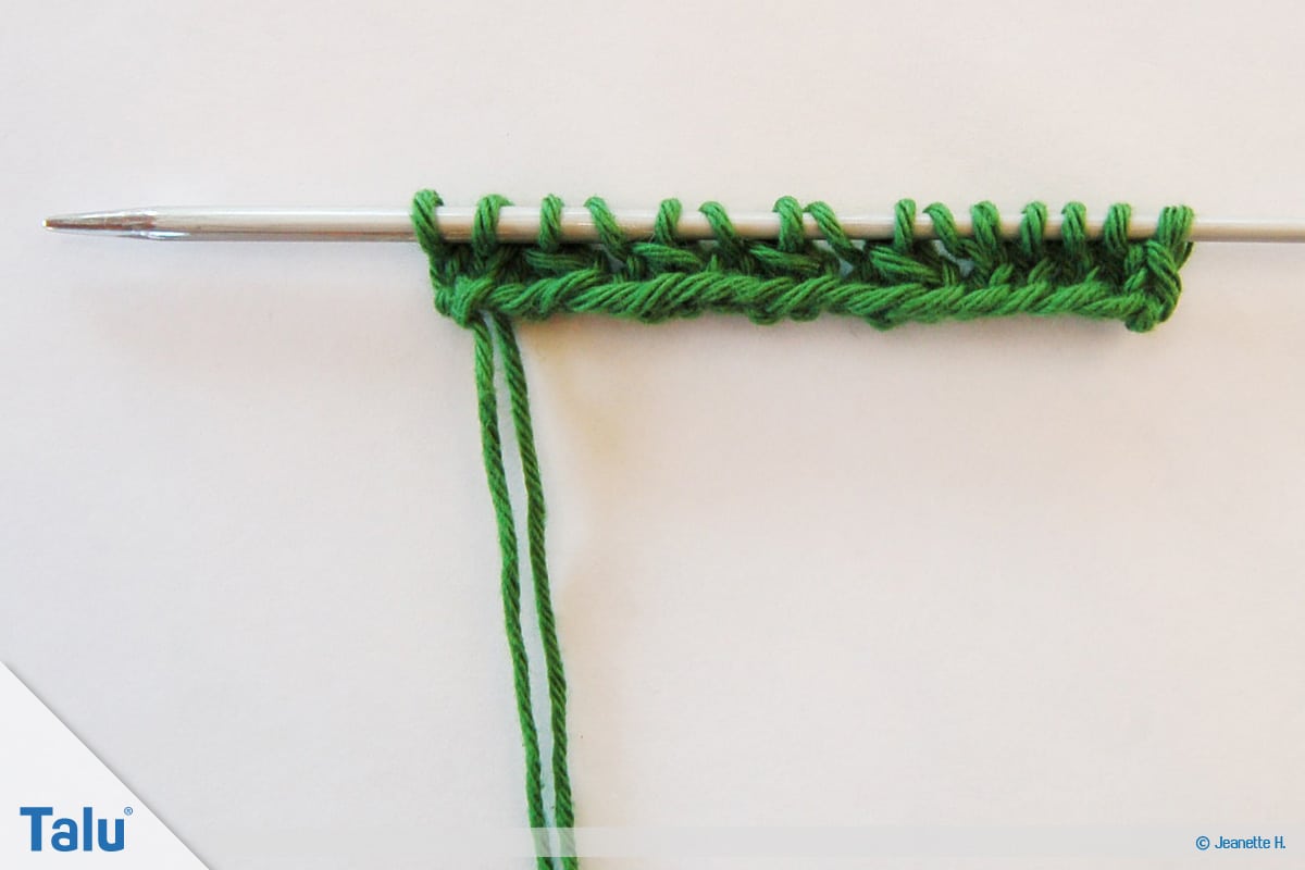 Netzmuster stricken, Fischernetz, Netzmuster Zwei, Beginn