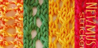 Netzmuster stricken, Fischernetz stricken, DIY-Anleitung