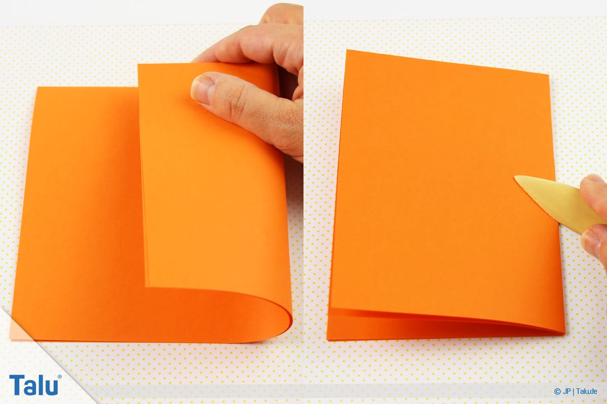 Origami Boot, Schiff basteln, drittes Schiffchen, rechte Papierseite auf die Linke falten