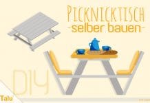 Picknicktisch selber bauen, Bauanleitung für Tisch und Bank