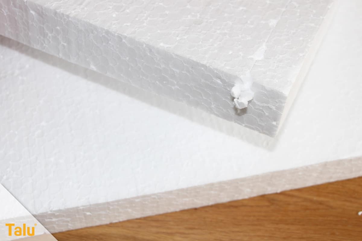 Styroporplatten kleben, Anleitung, Styropor-Platten