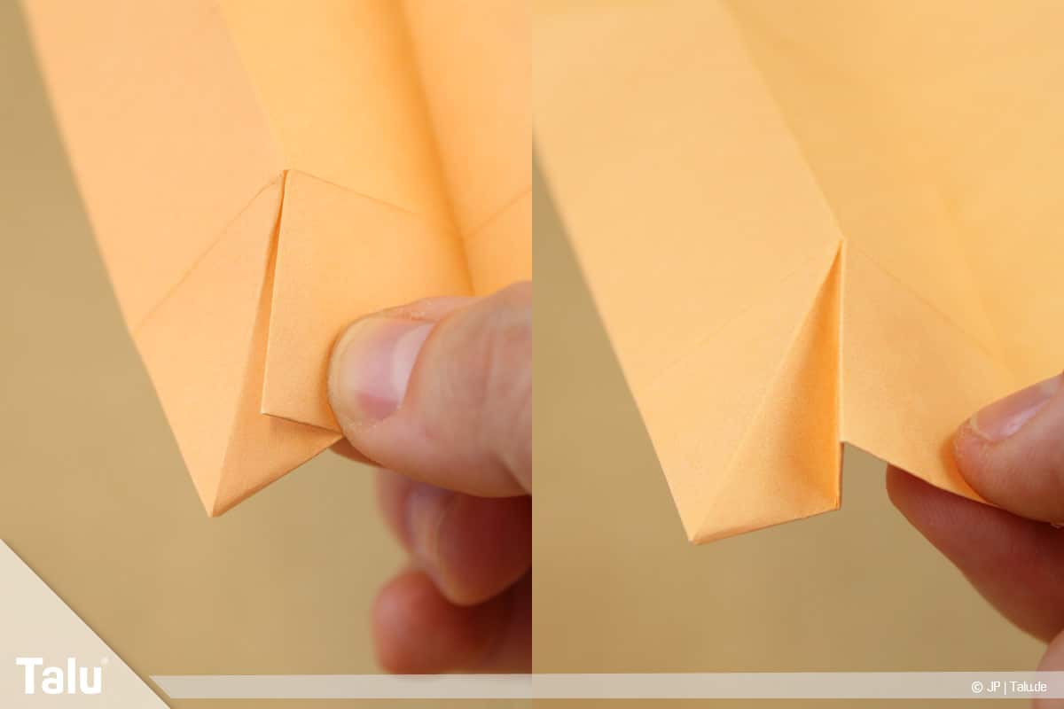 Haus aus Papier basteln, Papierhaus falten, Ecken-Faltungen