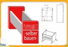 Puppenbett selber bauen, Anleitung und PDF für eine Puppenwiege