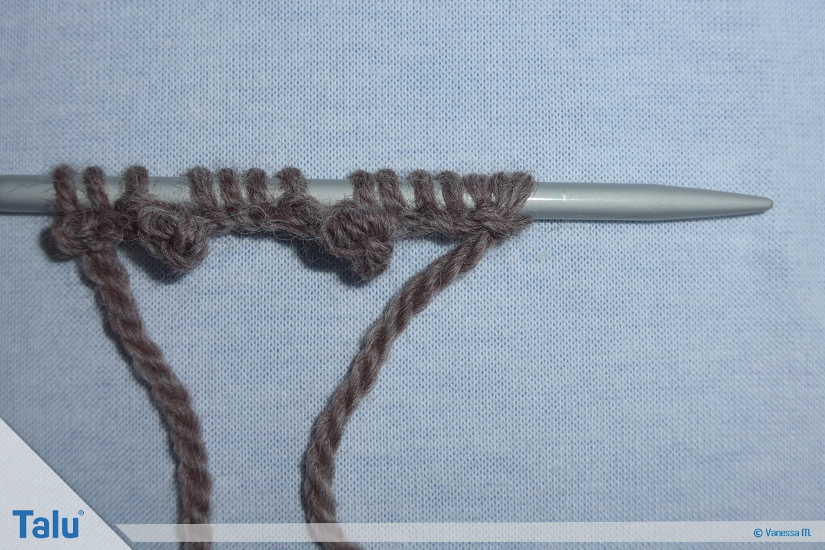 Gammlos stricken, Anleitung Hüttenschuhe, Bündchen arbeiten