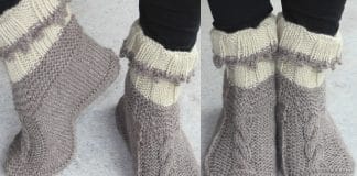 Gammlos stricken, kostenlose Anleitung für bequeme Hüttenschuhe