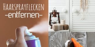 Haarsprayflecken, so entfernen Sie Haarspray von Türen und Wänden