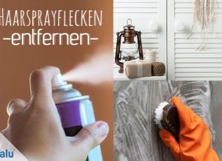 Haarsprayflecken, so entfernen Sie Haarspray von Türen und Wänden