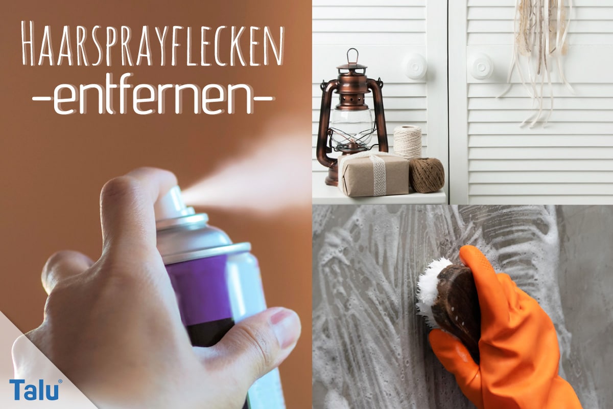 Haarsprayflecken, so entfernen Sie Haarspray von Türen und Wänden