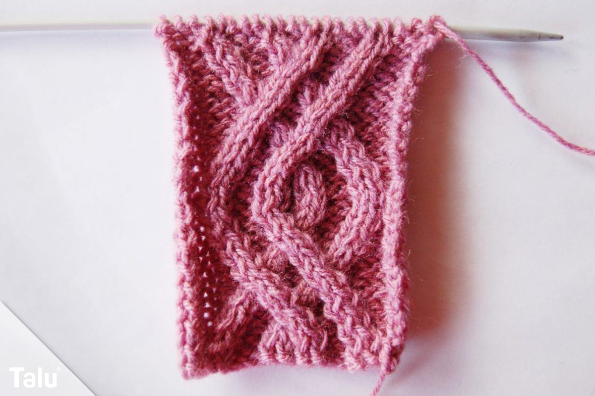 Strickmuster für Mützen, Wellenmuster