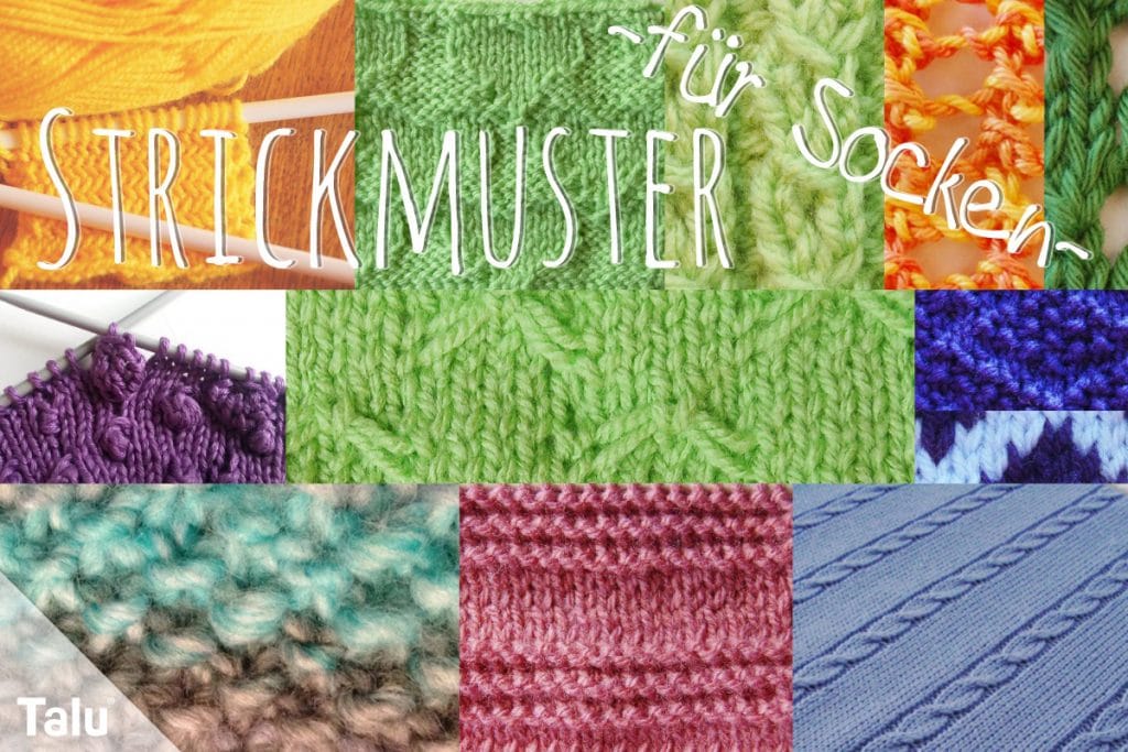 Strickmuster für Socken, 10 kostenlose Muster