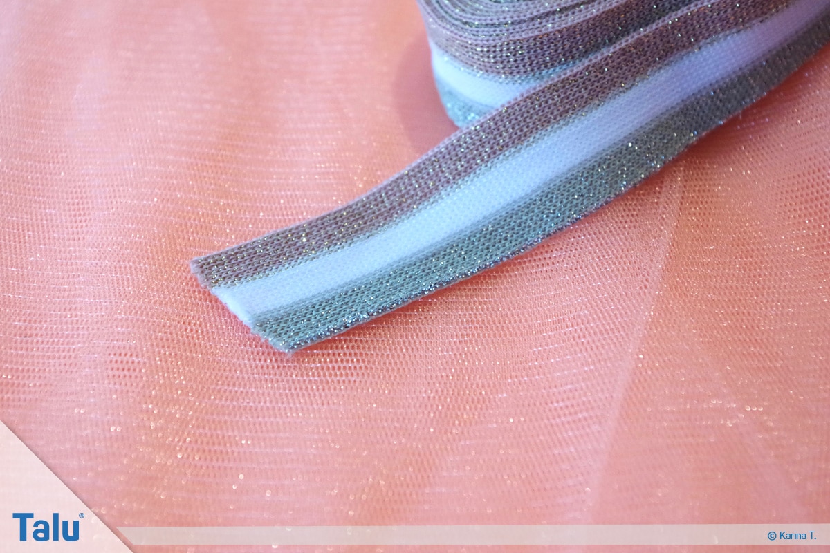 Tutu-Kleid/Rock selber machen, Anleitung, Tüll-Stoff und Dekoband
