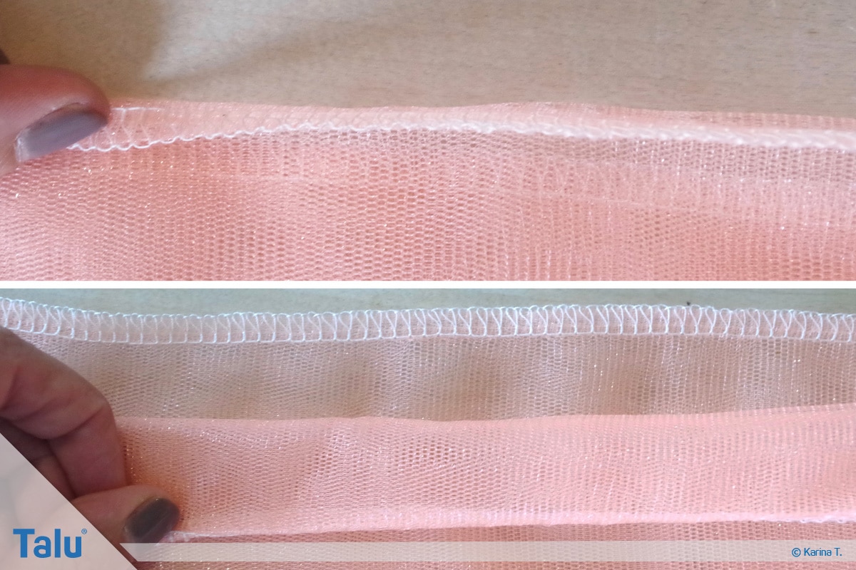 Tutu-Kleid/Rock selber machen, Anleitung, entstandene Naht nach unten klappen