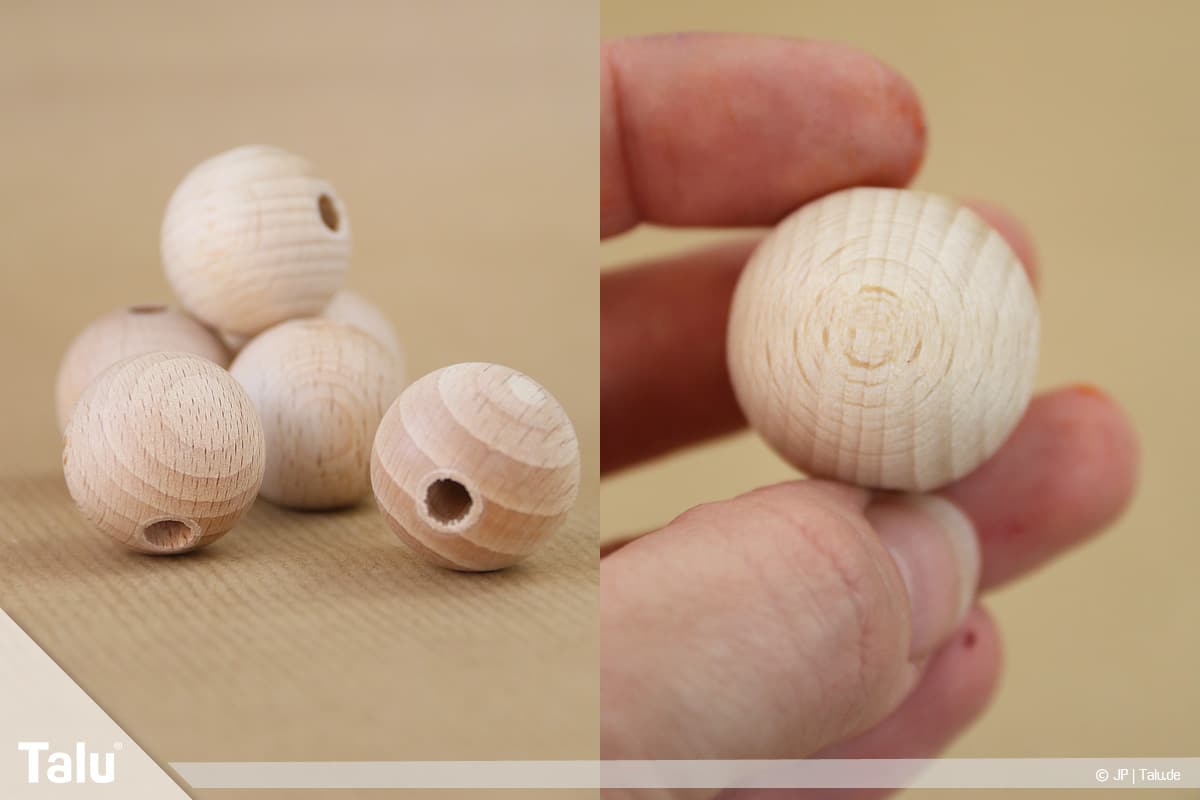 Basteln mit Tannenzapfen, kreative Ideen, Tannenzapfen-Wichtel, Holzkugeln