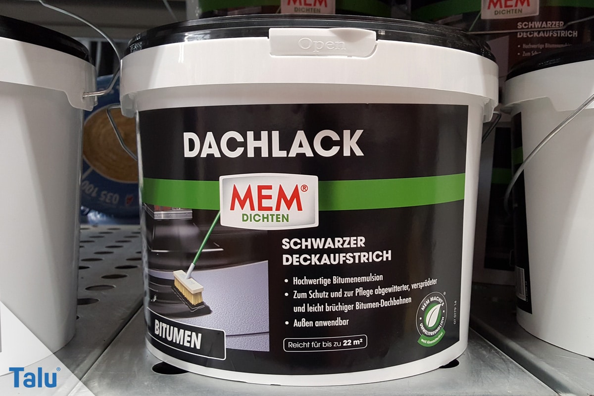 Flachdachsanierung selber machen, Flachdachabdichtung, Bitumen-Emulsion