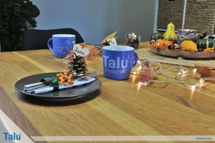 Herbst-Tischdeko selber machen, DIY-Anleitung und Ideen
