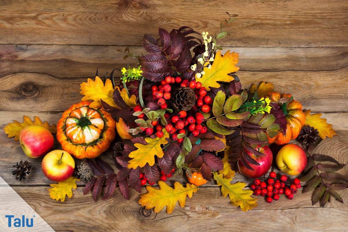 Herbstgestecke selber machen, Ideen, Materialien für Herbstgestecke