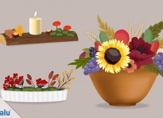 Herbstgestecke selber machen, Ideen für den Tisch