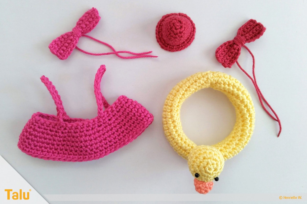 Maus häkeln, Amigurumi-Häkelmaus, Accessoires für die gehäkelte Maus