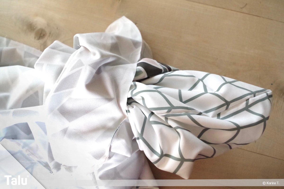 Origami Beutel nähen, Anleitung Origami-Wendetasche, Tasche auf rechte Seite wenden