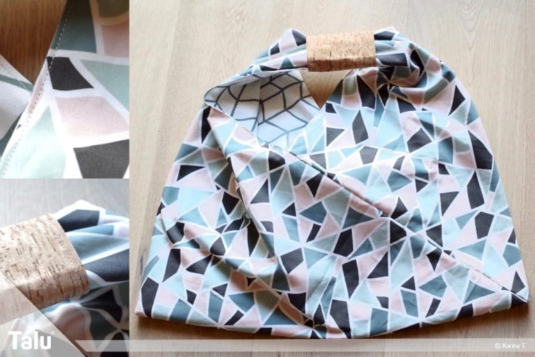 Origami Beutel nähen, Anleitung für Origami-Wendetasche