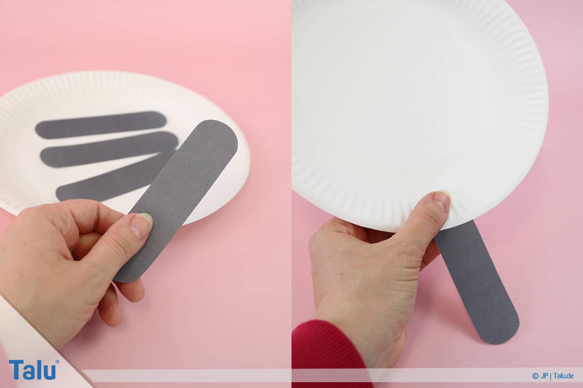 Schafe basteln aus Pappteller/Karton, mit Vorlage, ausgeschnittene Schafbeine