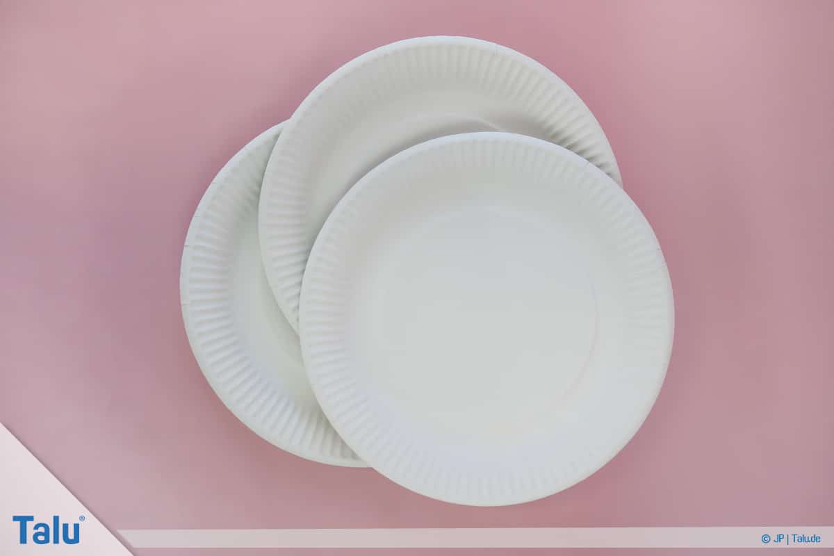 Schafe basteln aus Pappteller/Karton, mit Vorlage, Pappteller zum Basteln